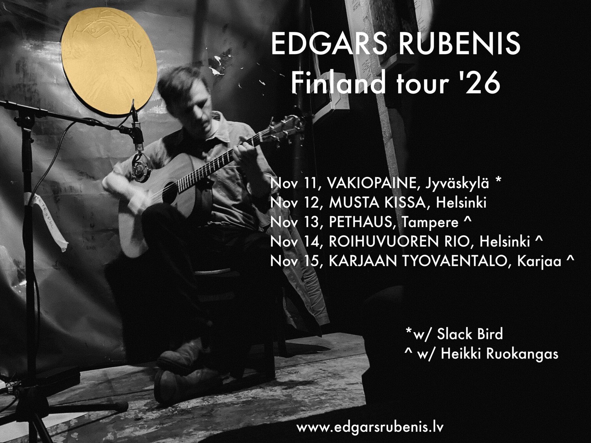 Latviešu ģitārists Edgars Rubenis novembrī sniegs piecus koncertus Somijā