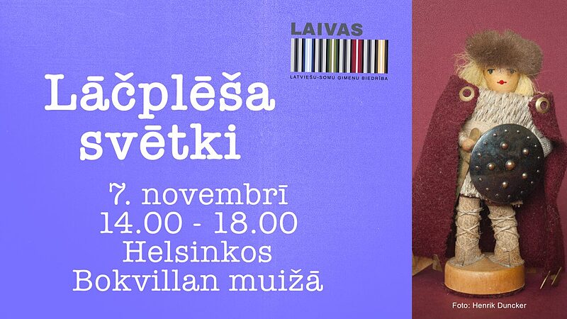 7. novembrī Helsinkos notiks Lāčplēša svētki