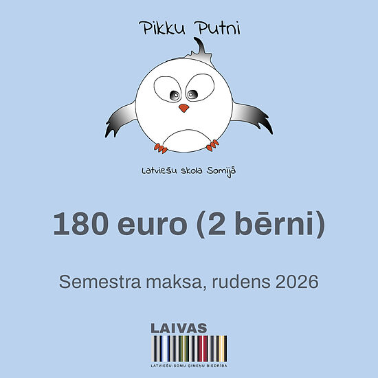 Skolas "Pikku Putni" semestra maksa. 2 bērni (rudens 2026)