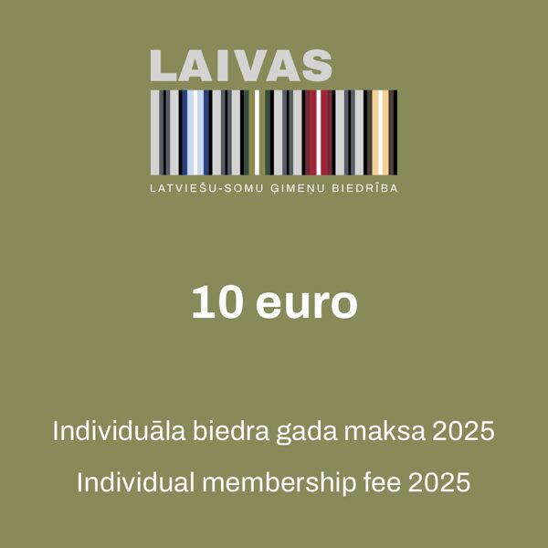 INDIVIDUĀLA biedra gada maksa 2025